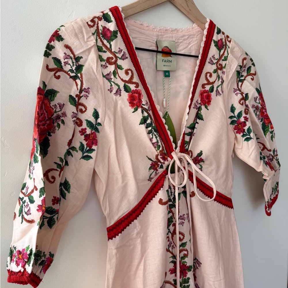 NWT- FARM Rio Pink Floral Maxi Dress